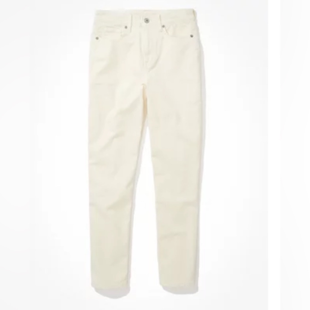 American Eagle MOM Cream corduroy Jeans stretch & short style